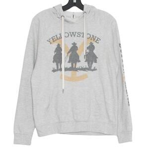 Yellowstone Graphic Womens Hoodie Pullover Dutton Ranch Gray Size Small LQ